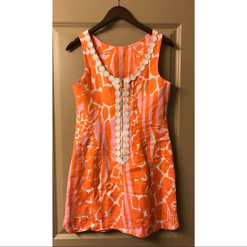 Lilly Pulitzer Orange & Pink Short Sun Dress
